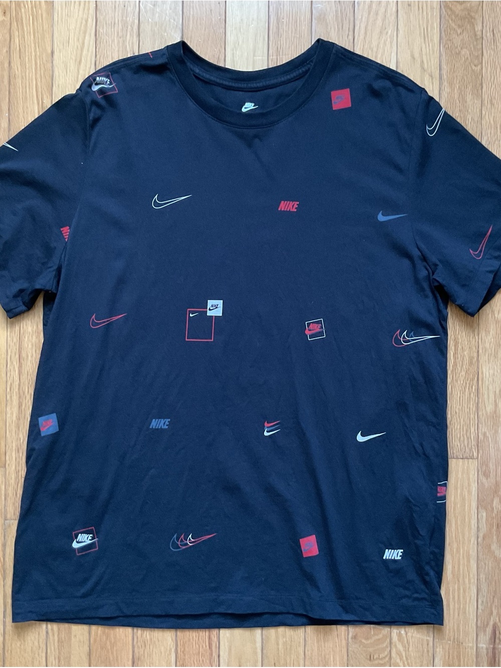 Nike NSW All-Over Print Tee Black US Mens Size XL Casual Athletic